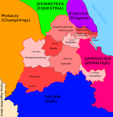 Mapa polityczna Asinestryjskiej Republiki Ludowej (2013)