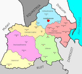 Mapa polityczna Królestwa Asinestrii (2015)